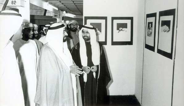 H.H-Dr.-Sultan-bin-Mohammad-Al-Qasimi-during-the-opening-of-the-exhibitions-of-the-Emirates-Fine-Arts-Society Image