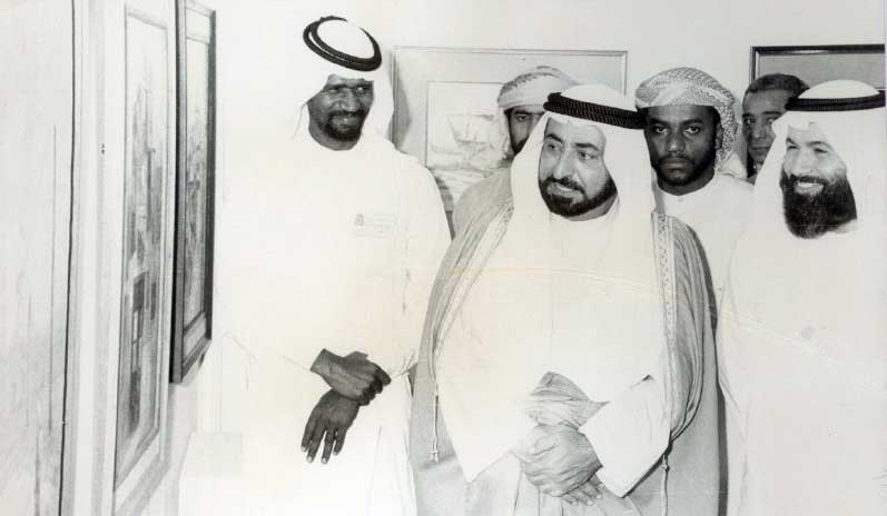 H.H-Dr.-Sultan-bin-Mohammad-Al-Qasimi-during-the-opening-of-the-exhibitions-of-the-Emirates-Fine-Arts-Society3 Image