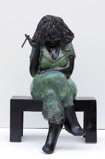 Muatasim-AlKubaisy--“Fedda”,-25x25x15-cm,-bronze. Image